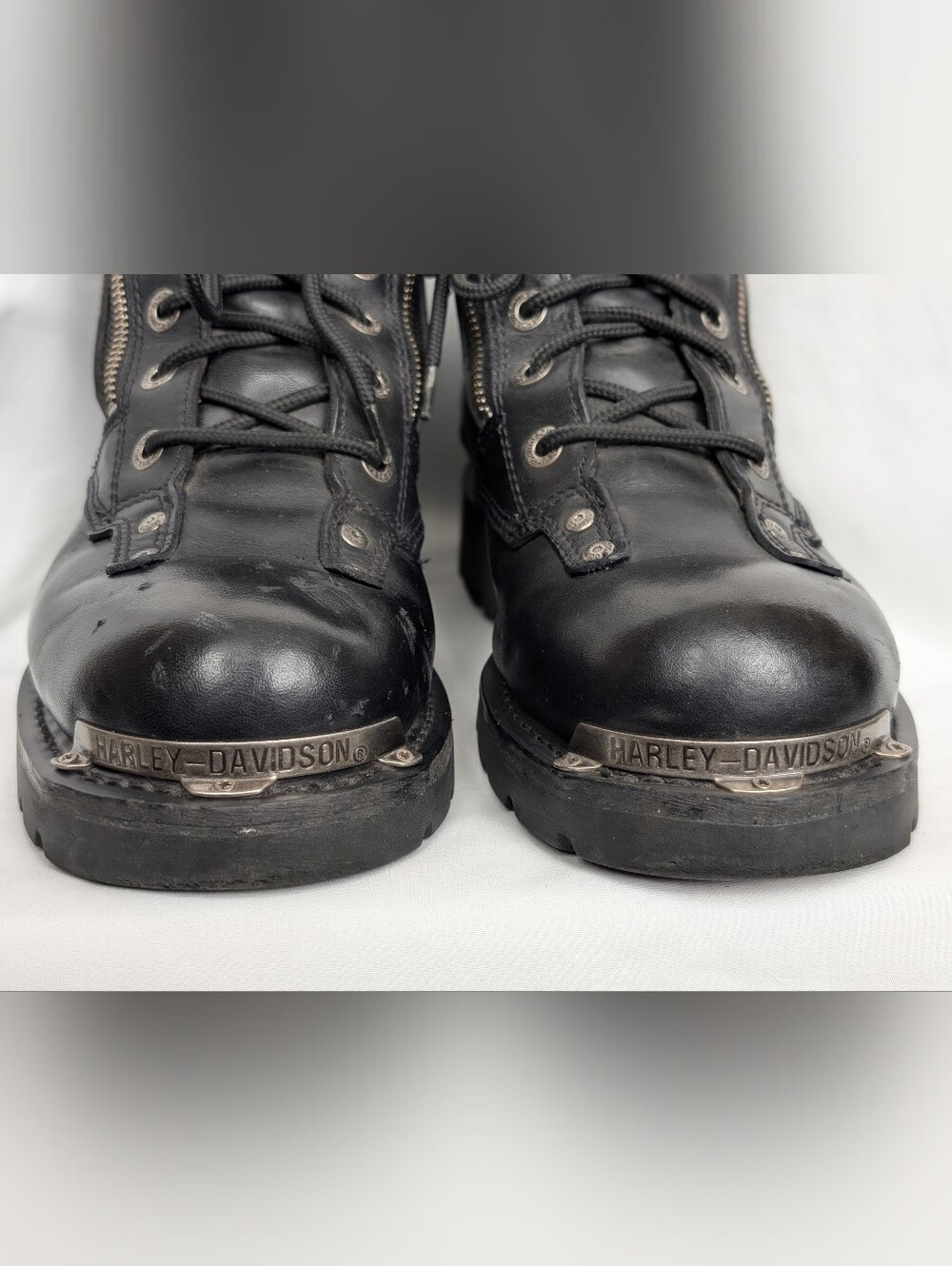 Harley-Davidson Black Leather Motorcycle Biker Boots Women’s 9 - Picture 4 of 16